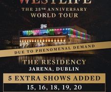 Westlife standing tickets - Friday 25th September