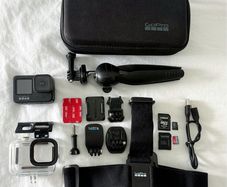 GoPro HERO 9 Black + Full Accessories Bundle + 2 MicroSD Cards (192GB)