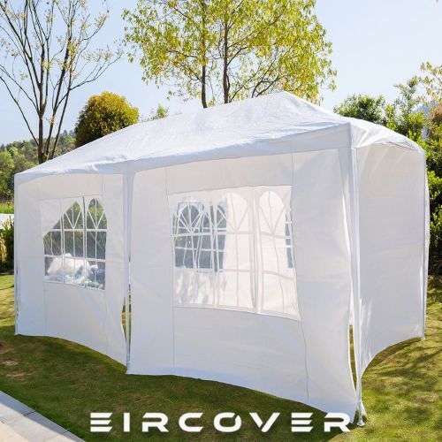 Gazebo Canopy  Party Tent  3m x 6m White