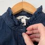 Ruffled denim shirt Image 5