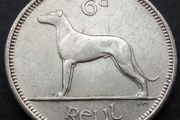 [#490] - Ireland 1959 | Irish 6p | Six Pence | Wolfhound | KM.13a