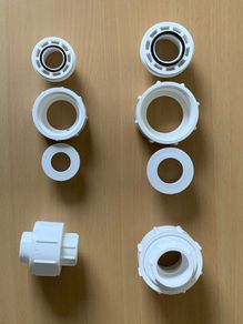 PVC Union Pipe Coupler White size 32 plumbing fittings