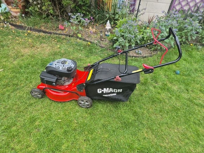 G mach petrol lawnmower