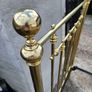 19th Cent three foot wide all brass bed . polished. Image 6