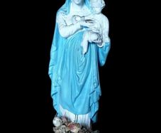 Large 32" Vintage Madonna & Child Chalkware Statue