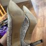 Silver glitter high heels Image 4