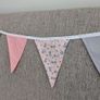 Peach and Grey girl's Bunting Image 2
