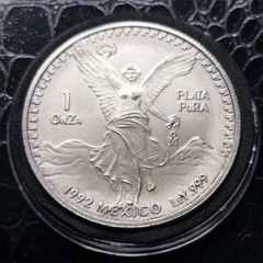 Mexico 1992 Libertad 1 oz Silver .999 Coin