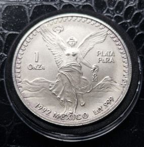 Mexico 1992 Libertad 1 oz Silver .999 Coin