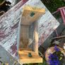 Unused Rustic Wooden Bird Feeder with Wire Mesh Image 2