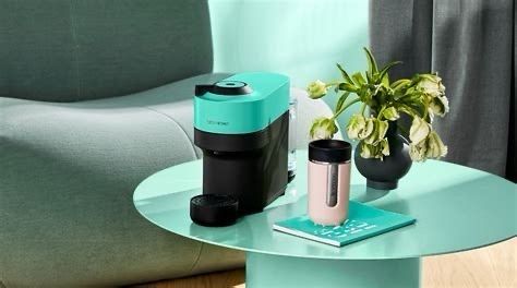 Nespresso Vertuo Pop - Aqua Mint - Tiffany Blue Smart Pod Coffee Machine
