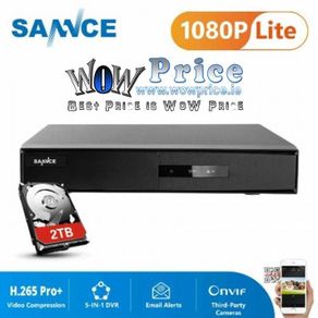 27544 Sannce 5in1 16ch 1080p Lite H.265 Dvr Digital Video Recorder 2tb