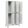 Locker Cabinet with 6 Compartments Steel 90x45x180 cm Grey Image 2