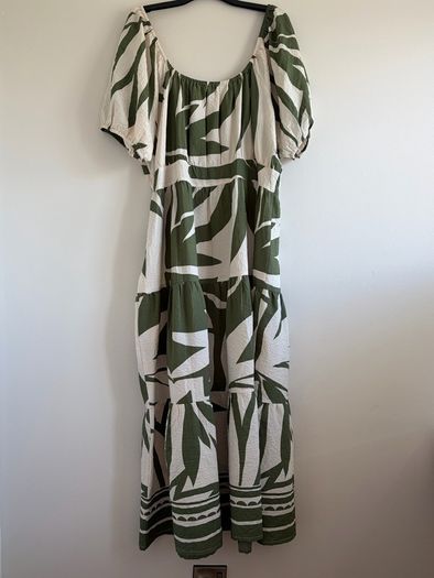 Khaki Print Dress (Brand New Without Tags)