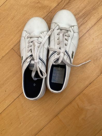 Lacoste kids white sneakers  UK 3 35.5