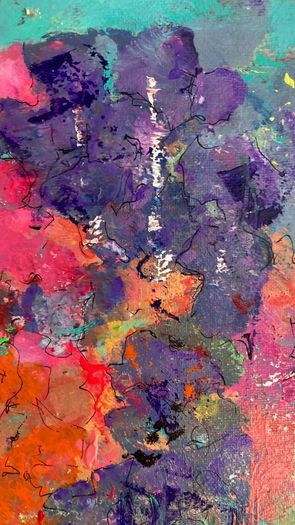 Large Original Abstract Floral Art Painting Irish abstract art Warm Aesthetic