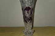Vintage Hofbauer Red Bird Crystal Vase