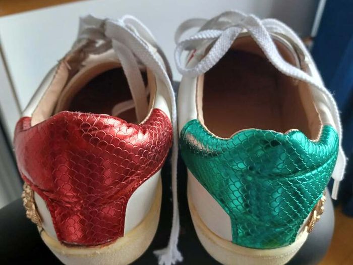 Gucci Ace style trainers with bee and pearl detail