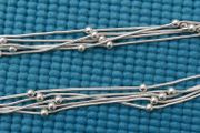 Vintage 925 Sterling Silver Multi Strand 5 Layer Bead Ball Chain Necklace 22.4g L-18"
