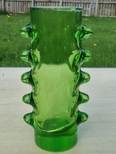 Polish art glass vase "Futura," designed by Erika Trzewik-Dorst.