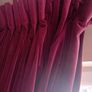 Long red velvet curtains with tie backs Image 8