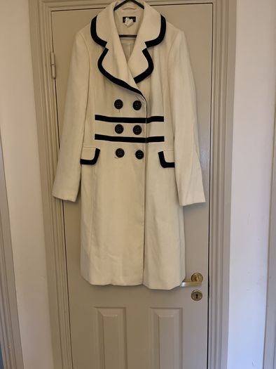 Cream and navy Coat