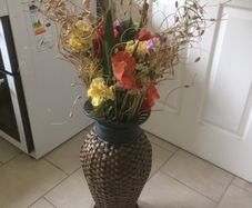 Beautiful Large Vase full of variety of flowers
