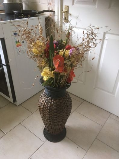 Beautiful Large Vase full of variety of flowers