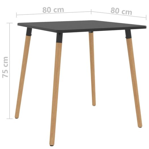 5 Piece Dining Set Black