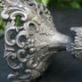 Vintage Art Nouveau Ornate Pierced Filigree Flower Vase Antique Silver Tone H-11" Image 10