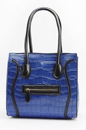 Large mock croc bag