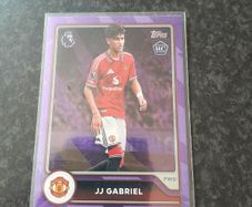 Topps Premier League Flagship 2026/27 - JJ Gabriel Manchester United Purple Voltage Card