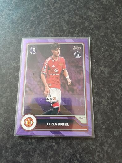 Topps Premier League Flagship 2026/27 - JJ Gabriel Manchester United Purple Voltage Card
