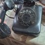 2 Black Metal Rotary Dial Telephones for parts or repair, 1930s rotary sets, Postage available or Collection Image 6