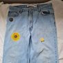 levis 550 relaxed fit Size 40/34 zip fly professional embroidery added in excellent condition Image 4