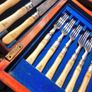 antique fish cutlery set in box Image 8