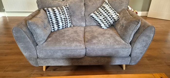 3+2+1 soft grey fabric sofa suite