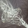 A vintage pressed glass footed bowl. Image 6