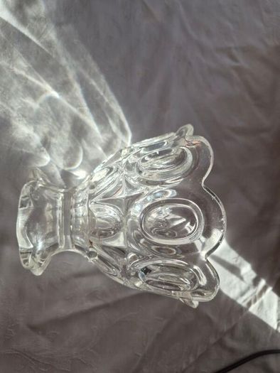 A vintage pressed glass footed bowl.