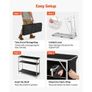 Folding Portable Bar Table, 1105 x 390 x 1010 mm, with Carry Bag, 2 Storage Shelves, and Detachable Skirt, Quick and Easy Setup, Foldable Mobile Bartending Station for Events, Party, Tradeshow Image 5