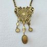 1930s Art Deco Vintage Victorian Art Nouveau Brass Necklace Image 6