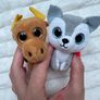 2017 Mcdonalds Ty Teenie Beanie Boos Set Timber the Husky Dog Chocolate Moose approx. 3" Used Please see pictures Image 10