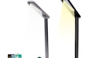 New 2 in 1 folding fast charging LED desk lamp with wireless charger eye protection for iphone, Samsung, Android.