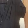Black Short-Sleeved Midi Dress Image 4