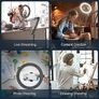 12 Overhead Ring Light with Tripod Stand, Tripod for Phone with Light Adjustable 72" Height Floor & 360 Lighting, Ringlight Tripod Stand Phone Mount for Photo iPhone Content Creation TikTok YouTube Image 2