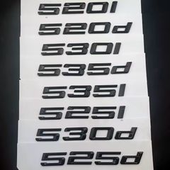 3D ABS Black Logo 530d 520d 520i 535d 535i 540i 525d 530i Emblem Letters Sticker Car Trunk Badge For E39 F10 E60 F11 Accessories