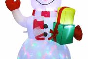 4.9ft Christmas Inflatables Snowman with Color Changing LED Lights Decorations, Luminous Inflatables Snowman Yard Decoration, Quick Air Inflated (FREE POSTAGE)