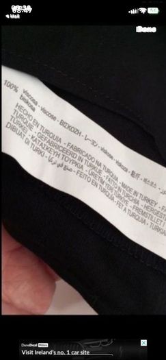 top Bnwt Zara black top size large tie front end