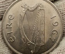Ireland 1967 1/2 Half Crown Beautiful Uncirculated
