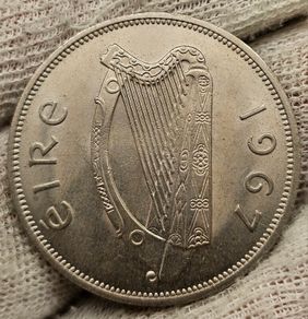 Ireland 1967 1/2 Half Crown Beautiful Uncirculated